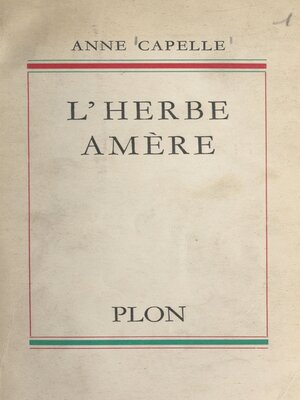 cover image of L'herbe amère